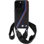 BMW M Edition Carbon Tricolor dėklas iPhone 15 Pro – juodas