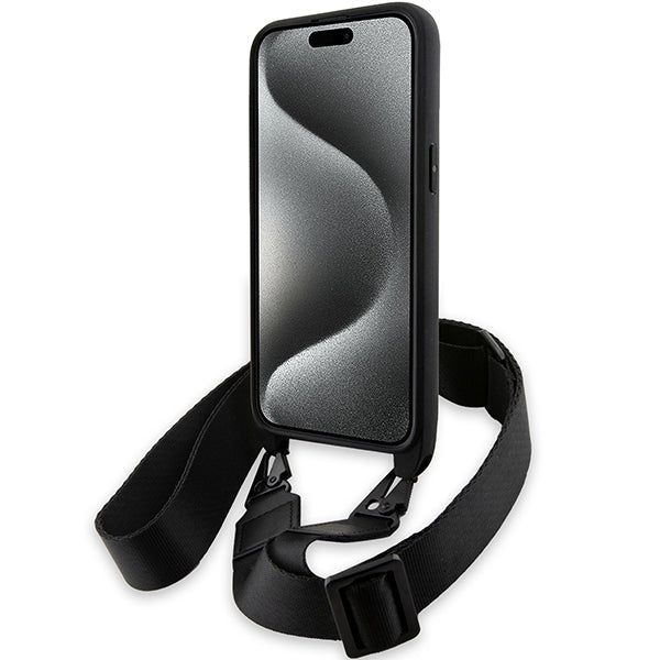 BMW M Edition Carbon Tricolor dėklas iPhone 15 Pro – juodas