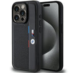 BMW perforuotas dėklas iPhone 15 Pro – juodas