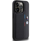 BMW perforuotas dėklas iPhone 15 Pro – juodas