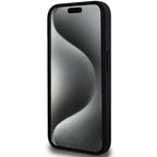 BMW perforuotas dėklas iPhone 15 Pro – juodas
