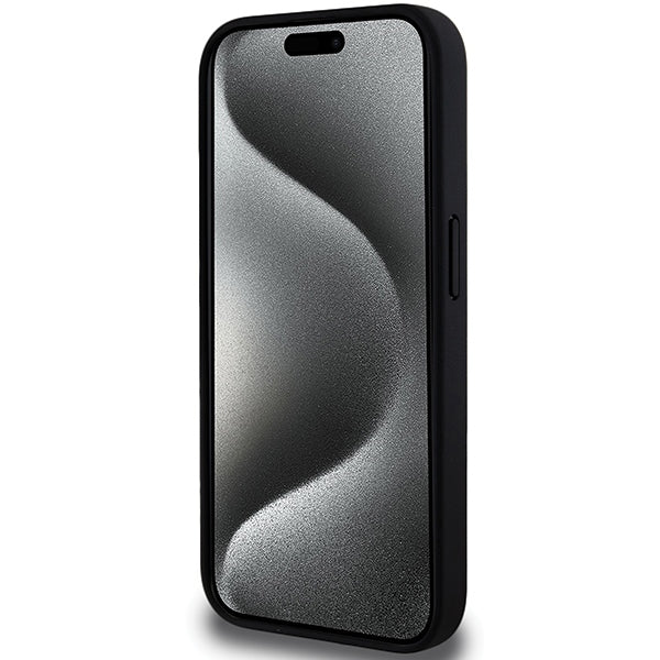 BMW perforuotas dėklas iPhone 15 Pro – juodas