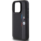 BMW perforuotas dėklas iPhone 15 Pro – juodas