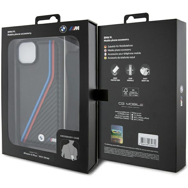 BMW M Edition dėklas iPhone 15 Plus/14 Plus – juodas
