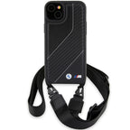 BMW M Edition Carbon Stripe & Strap dėklas iPhone 15 / 14 / 13 – juodas -- iPhone 15