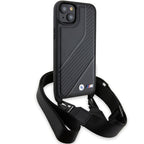BMW M Edition Carbon Stripe & Strap dėklas iPhone 15 / 14 / 13 – juodas -- iPhone 15