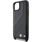 BMW M Edition Carbon Stripe & Strap dėklas iPhone 15 / 14 / 13 – juodas -- iPhone 15