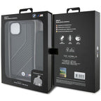 BMW M Edition Carbon Stripe & Strap dėklas iPhone 15 / 14 / 13 – juodas -- iPhone 15