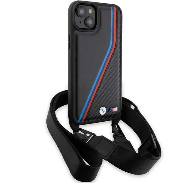BMW M Carbon Tricolor dėklas iPhone 15/14/13 – juodas