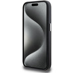 BMW Signature Wrapped Metal MagSafe dėklas iPhone 14 Pro - juodas