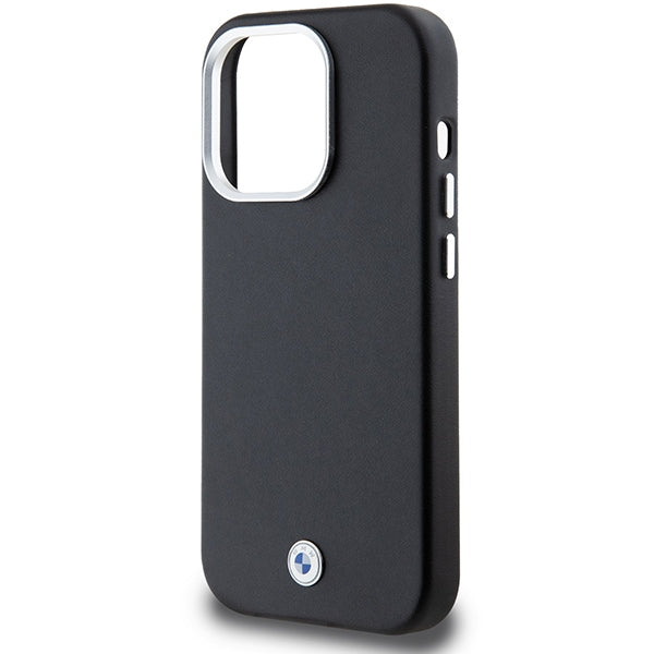 BMW Signature Wrapped Metal MagSafe dėklas iPhone 14 Pro - juodas