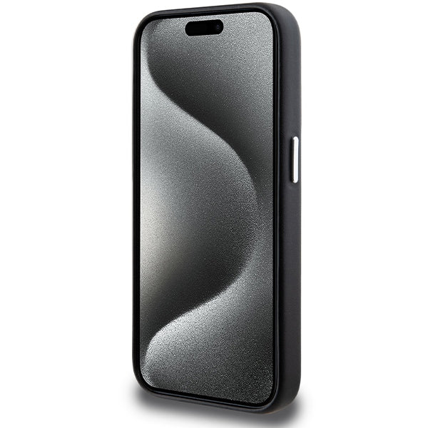 BMW Signature Wrapped Metal MagSafe dėklas iPhone 14 Pro Max – juodas