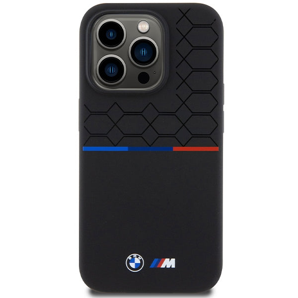 BMW M MagSafe silikoninis dėklas iPhone 15 Pro – juodas