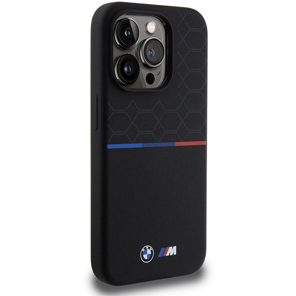 BMW M MagSafe silikoninis dėklas iPhone 15 Pro – juodas