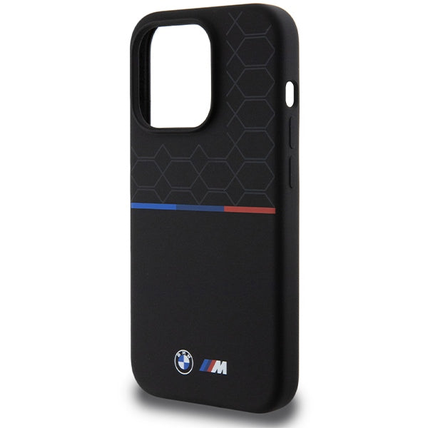BMW M MagSafe silikoninis dėklas iPhone 15 Pro – juodas