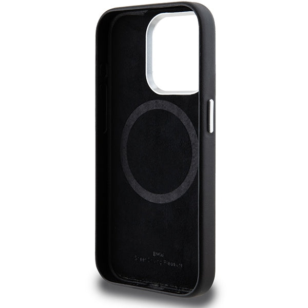 BMW MagSafe dėklas iPhone 15 Pro – juodas