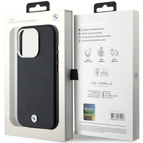 BMW MagSafe dėklas iPhone 15 Pro – juodas
