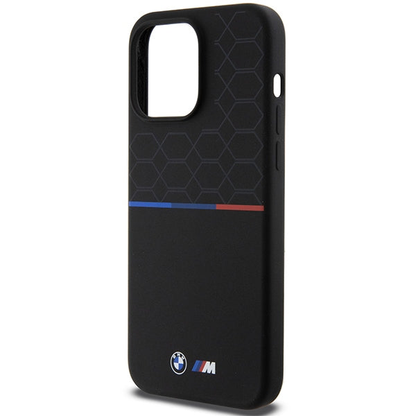 BMW M silikoninis MagSafe dėklas iPhone 15 Pro Max – juodas