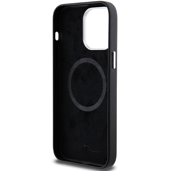 BMW MagSafe dėklas iPhone 15 Pro Max – juodas