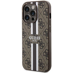 Guess MagSafe dėklas iPhone 15 Pro – rudas