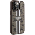 Guess MagSafe dėklas iPhone 15 Pro – rudas