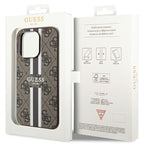 Guess MagSafe dėklas iPhone 15 Pro – rudas