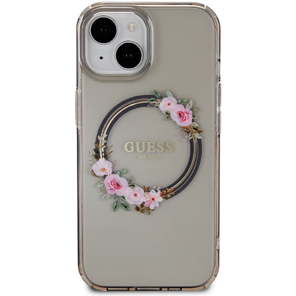 Guess MagSafe dėklas iPhone 15/14/13 6.1 – juodas