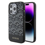 Guess GCube Stripes MagSafe dėklas iPhone 15 Pro Max – juodas -- iPhone 15 Pro Max