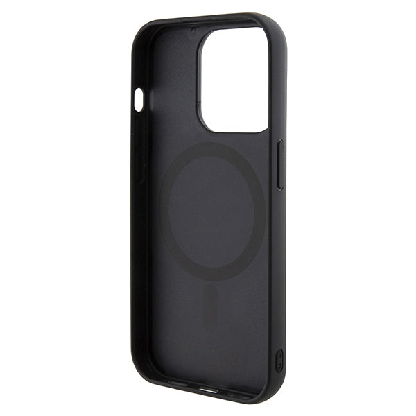 Guess GCube Stripes MagSafe dėklas iPhone 15 Pro Max – juodas -- iPhone 15 Pro Max
