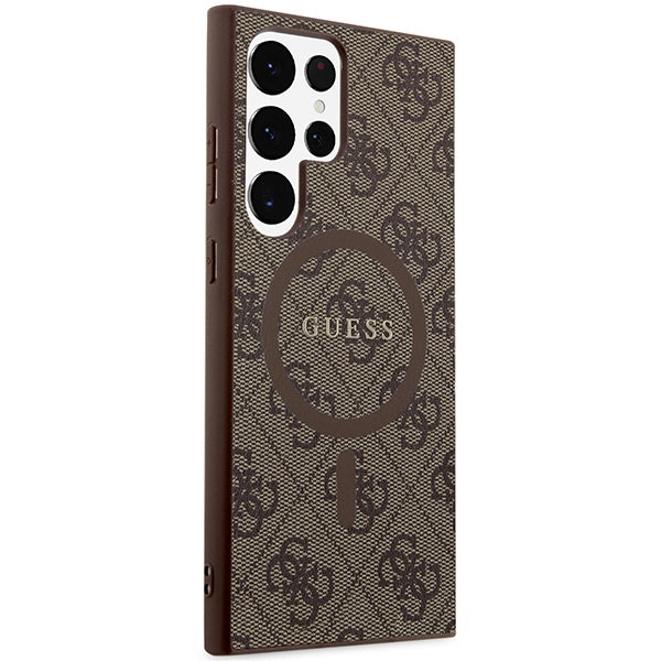 Guess 4G MagSafe dėklas Samsung Galaxy S24 Ultra – rudas
