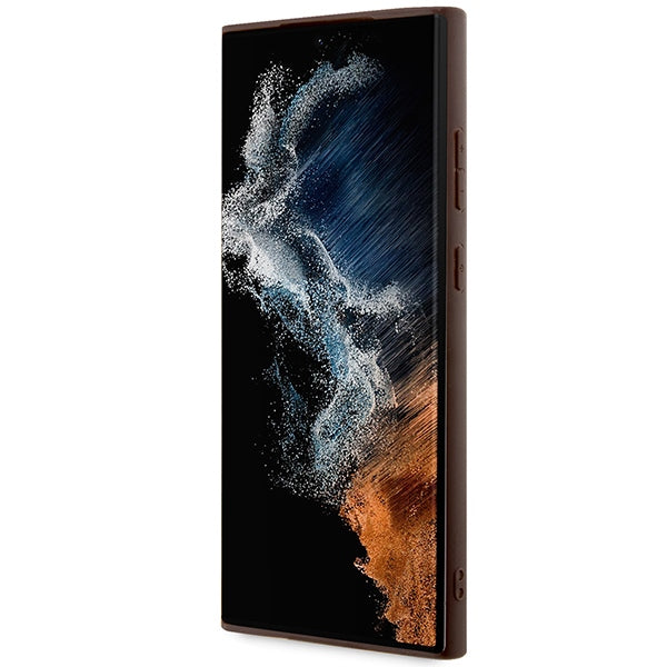 Guess 4G MagSafe dėklas Samsung Galaxy S24 Ultra – rudas