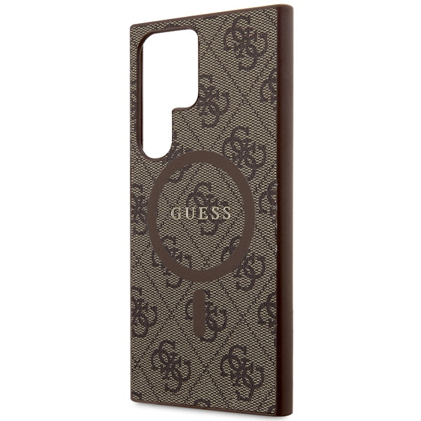 Guess 4G MagSafe dėklas Samsung Galaxy S24 Ultra – rudas