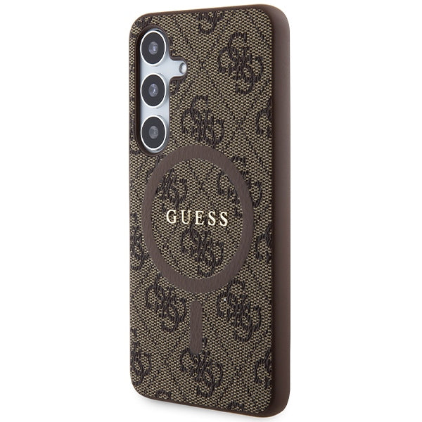 Guess 4G MagSafe dėklas Samsung Galaxy S24 – rudas