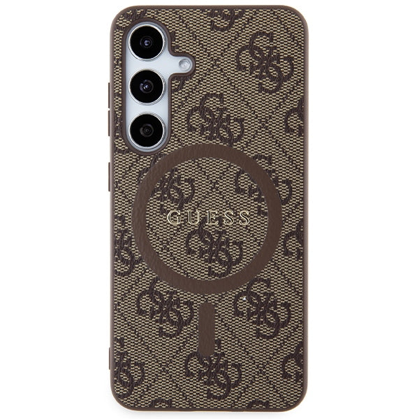 Guess 4G MagSafe dėklas Samsung Galaxy S24 – rudas