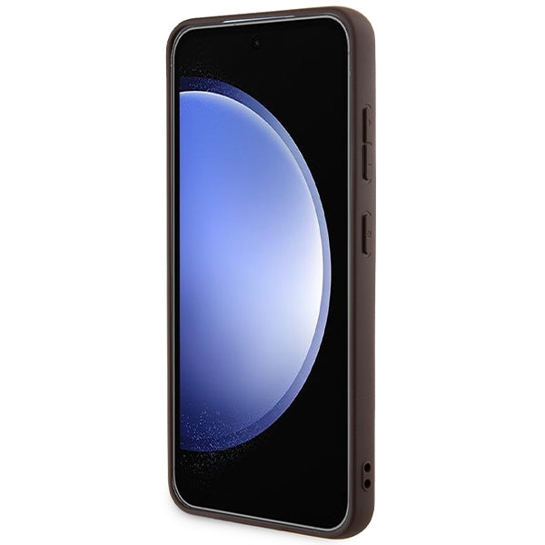 Guess 4G MagSafe dėklas Samsung Galaxy S24 – rudas