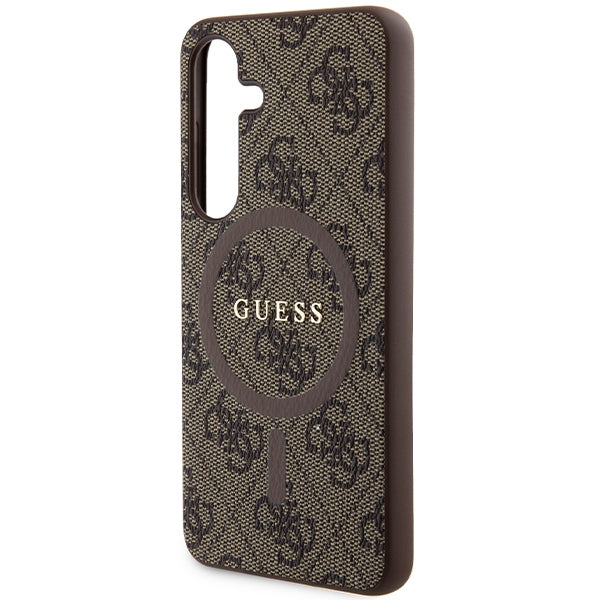 Guess 4G MagSafe dėklas Samsung Galaxy S24 – rudas