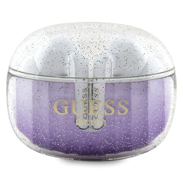 Guess Glitter Gradient TWS ausinės su dėklu – violetinės -- Cell phone cases and covers