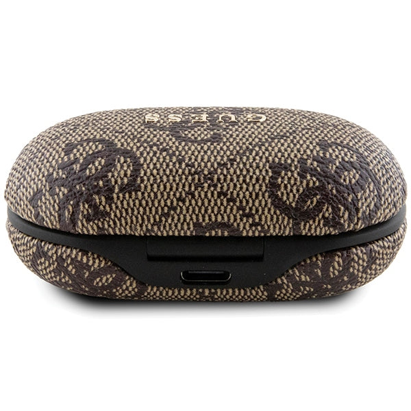 TWS Guess 4G Metalinės Bluetooth ausinės su ENC prijungimo stotele - ruda -- Cell phone cases and covers