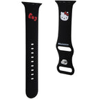 Hello Kitty silikoninis Kitty galvos dirželis skirtas Apple Watch 42/44/45/49mm – juodas
