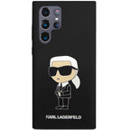 Karl Lagerfeld silikoninis dėklas Galaxy S24 Ultra – juodas