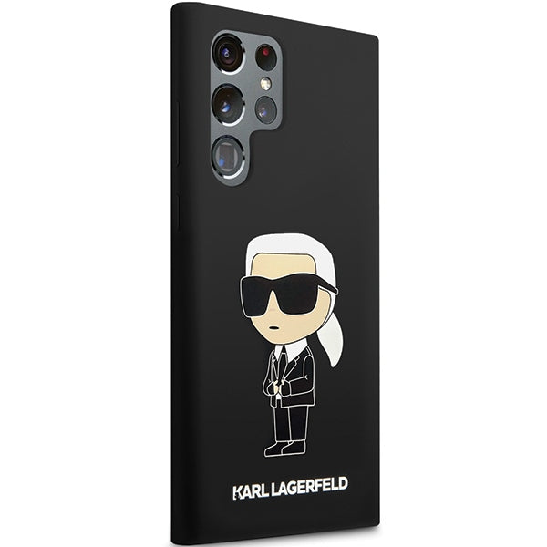 Karl Lagerfeld silikoninis dėklas Galaxy S24 Ultra – juodas