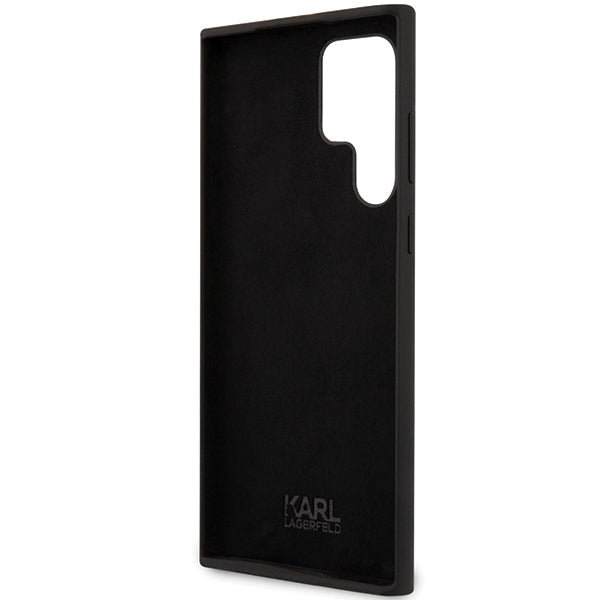 Karl Lagerfeld silikoninis dėklas Galaxy S24 Ultra – juodas