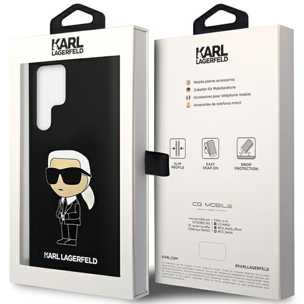 Karl Lagerfeld silikoninis dėklas Galaxy S24 Ultra – juodas