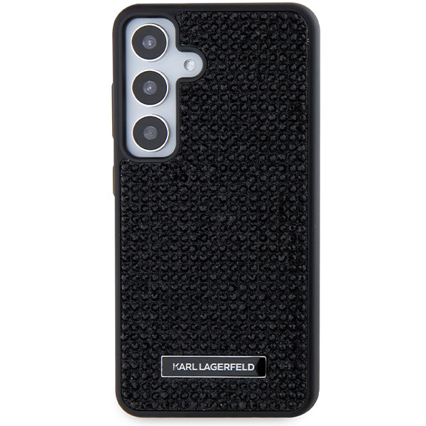 Karl Lagerfeld blizgus dėklas Samsung Galaxy S24+ – juodas
