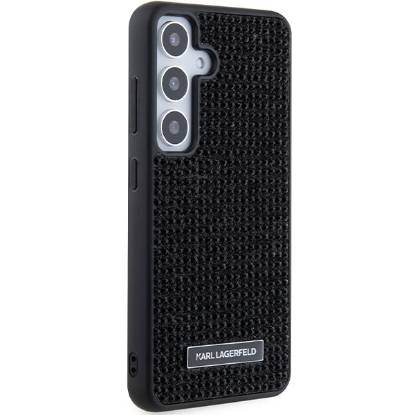 Karl Lagerfeld blizgus dėklas Samsung Galaxy S24+ – juodas