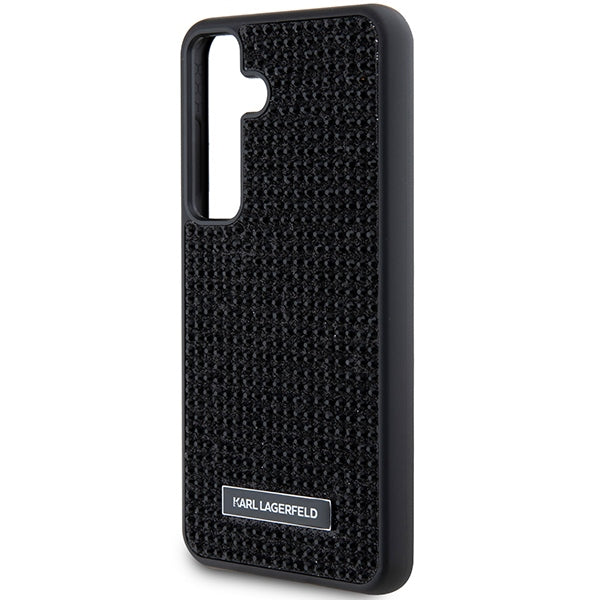 Karl Lagerfeld blizgus dėklas Samsung Galaxy S24+ – juodas
