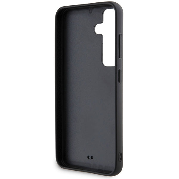 Karl Lagerfeld blizgus dėklas Samsung Galaxy S24+ – juodas