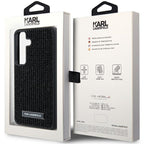 Karl Lagerfeld blizgus dėklas Samsung Galaxy S24+ – juodas