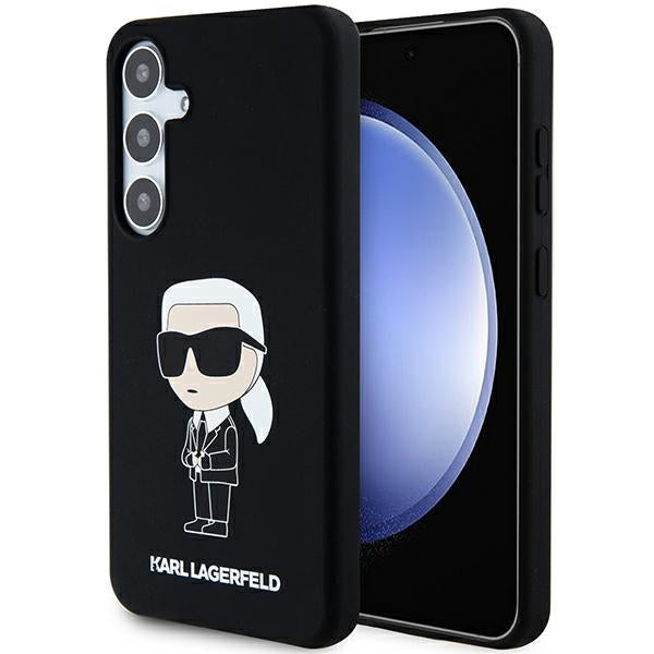 Karl Lagerfeld silikoninis dėklas Samsung Galaxy S24+ – juodas Pirmasis paveikslėlis