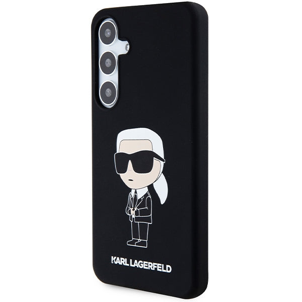 Karl Lagerfeld silikoninis dėklas Samsung Galaxy S24+ – juodas